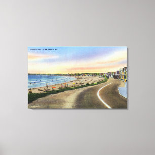 Blick auf den Long Sands am York Beach Leinwanddruck