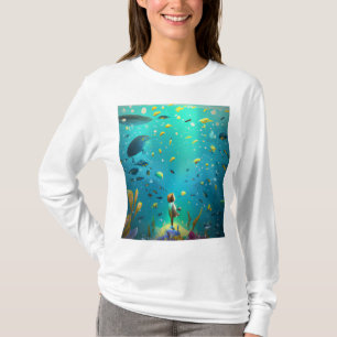 Blick auf den Meeresgrund - Design der Seefische T-Shirt