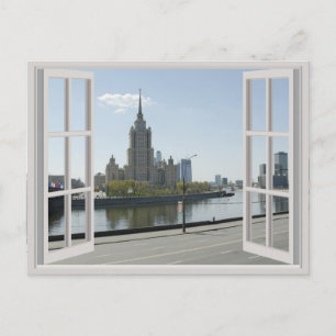 Blick auf den Moskauer Wolkenkratzer Postkarte