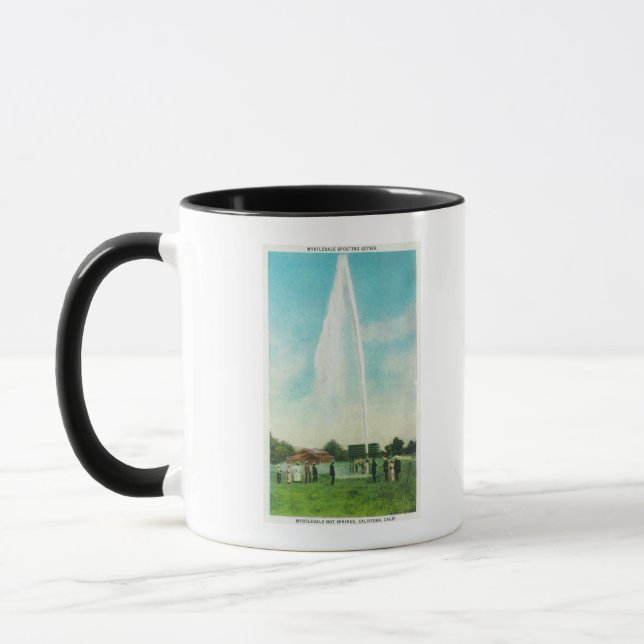 Blick auf den Myrtledale Geyser in den heißen Quel Tasse (Links)