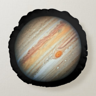 Blick auf den Planeten Jupiter (Hubble-Teleskop) Rundes Kissen