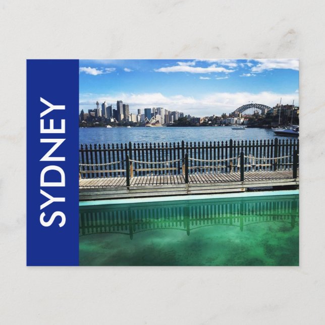 Blick auf den Pool Postkarte (Vorderseite)