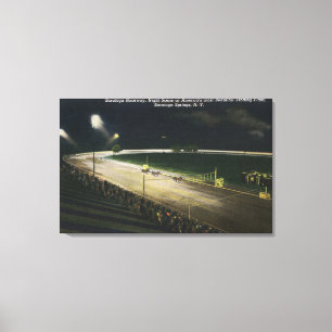 Blick auf den Raceway in der Nacht Leinwanddruck