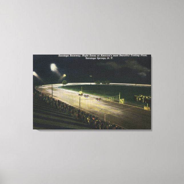 Blick auf den Raceway in der Nacht Leinwanddruck (Vorderseite)