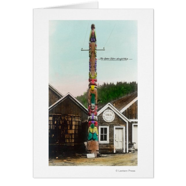 Blick auf den Raven TotempoleWrangell, AK (Vorne)