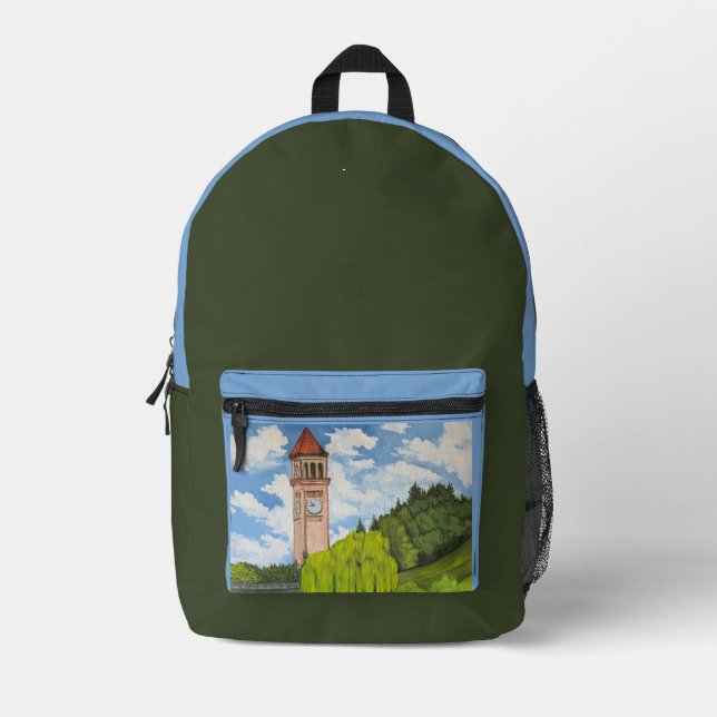 Blick auf den River Front Park  Bedruckter Rucksack (Vorderseite)