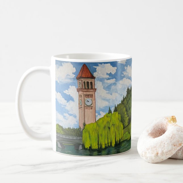 Blick auf den River Front Park  Kaffeetasse (Mit Donut)