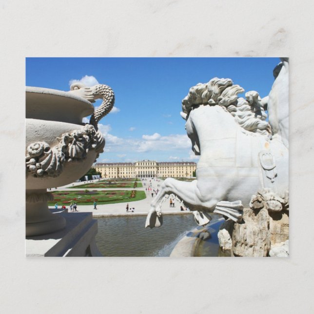 Blick auf den Schonbrunner Palast in Wien, Österre Postkarte (Vorderseite)