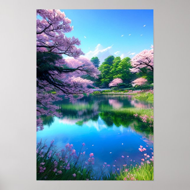 Blick auf den See, Blue Sky Poster (Vorne)