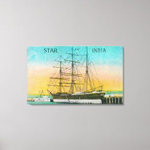 Blick auf den Star of India Boat Docked Leinwanddruck