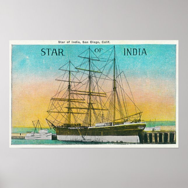 Blick auf den Star of India Boat Docked Poster (Vorne)