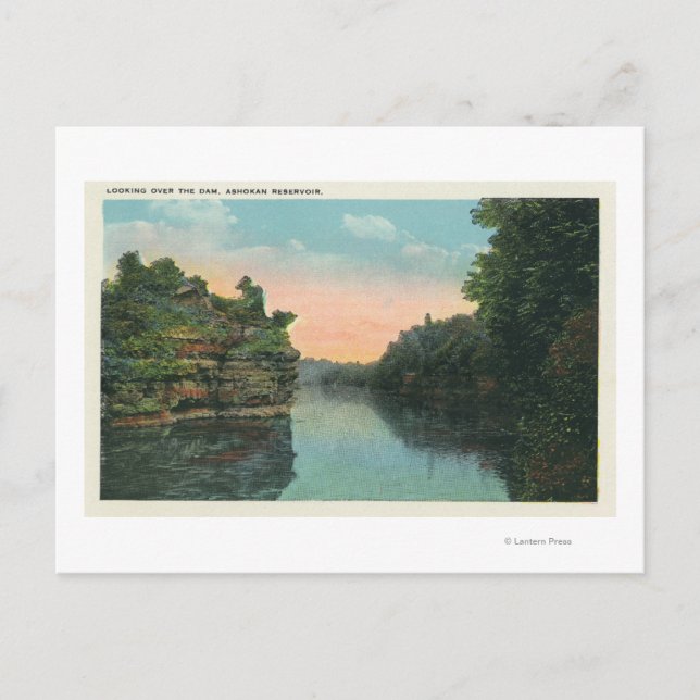 Blick auf den Staudamm von Ashokan Postkarte (Vorderseite)