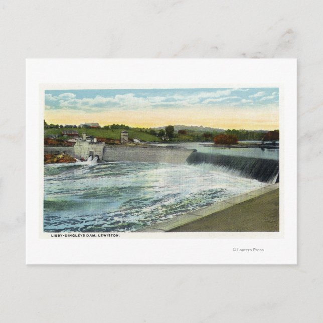 Blick auf den Stausee Libby-Dingleys Postkarte (Vorderseite)