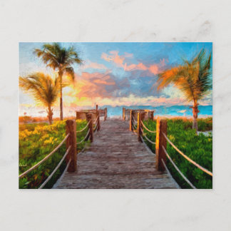 Blick auf den Strand Postkarte