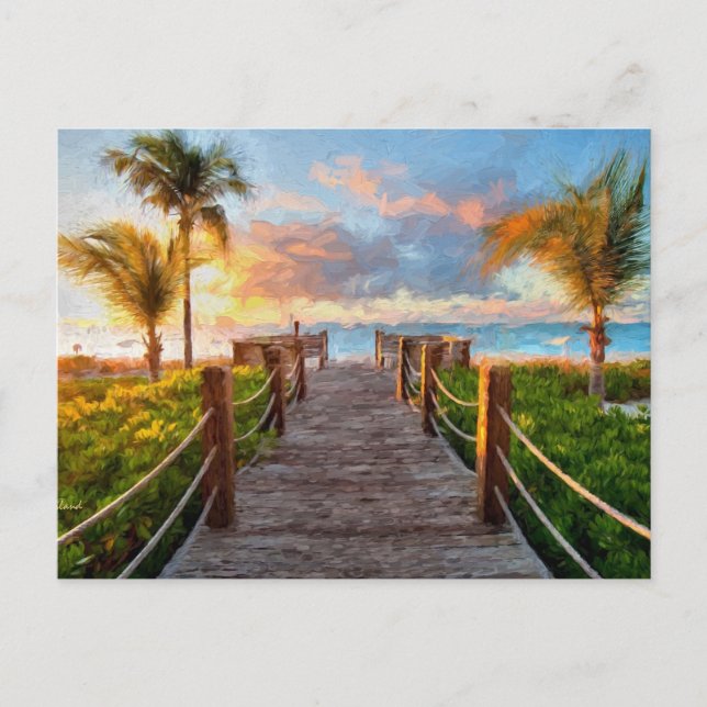Blick auf den Strand Postkarte (Vorderseite)