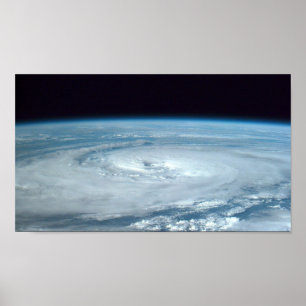 Blick auf den Taifun Angela von Shuttle Columbia Poster