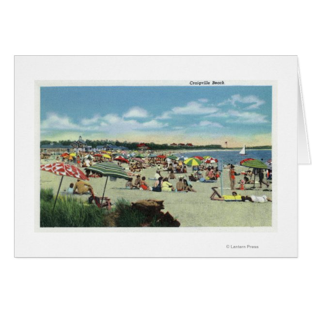 Blick auf den überfüllten Strand von Craigville (Vorderseite (Horizontal))