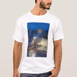 Blick auf den Western Wall Plaza, spätabends T-Shirt