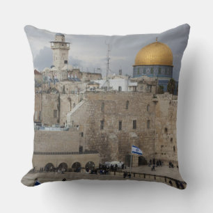 Blick auf den Western Wall Plaza, später Nachmitta Kissen