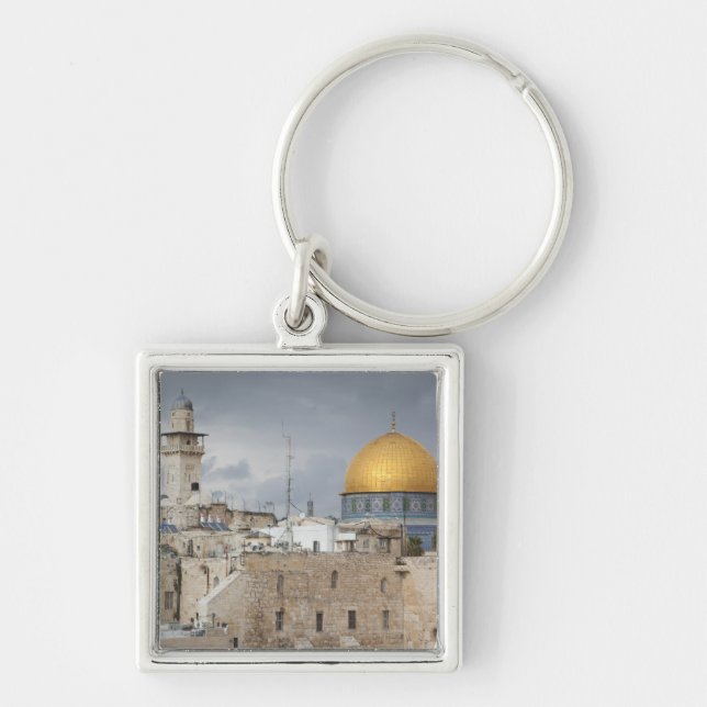 Blick auf den Western Wall Plaza, später Nachmitta Schlüsselanhänger (Vorne)