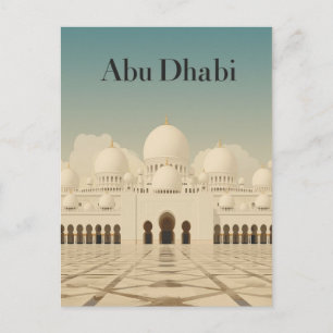 Blick auf die Abu Dhabi Grand Mosque Postkarte