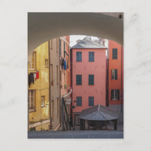 Blick auf die Altstadt von Genua in Italien Postkarte