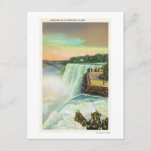 Blick auf die amerikanischen Wasserfälle von Goat  Postkarte