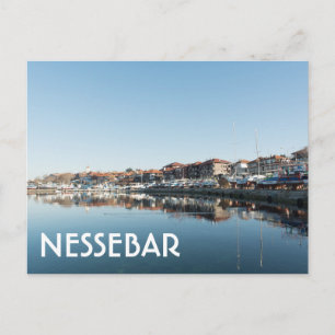Blick auf die berühmte bulgarische Stadt Nessebar Postkarte