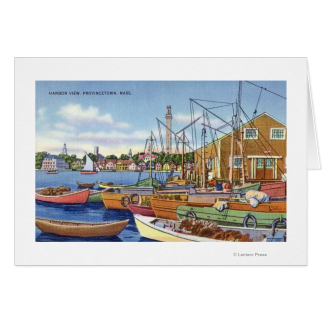 Blick auf die Boote im Hafen (Vorderseite (Horizontal))