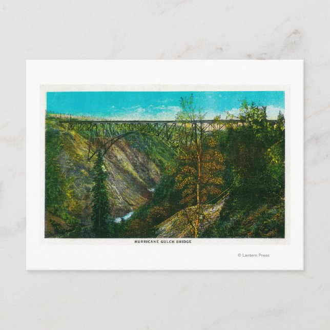 Blick auf die Brücke des Hurrikans, Alaska Postkarte (Vorderseite)