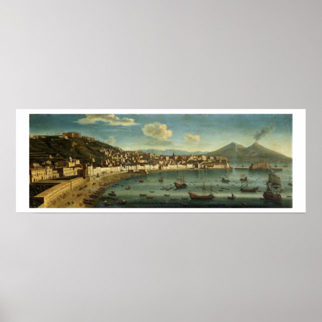 Blick auf die Bucht von Neapel vom Golf von Chiaia Poster (Vorne)