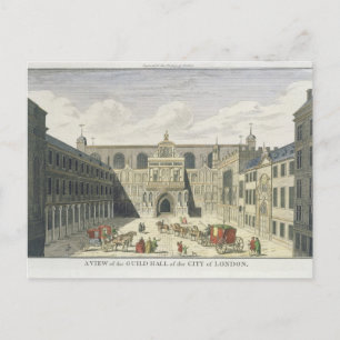 Blick auf die Gildenhalle der City of London, für Postkarte
