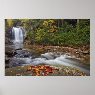 Blick auf die Glasfälle im Pisgah National Poster