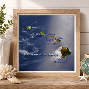 Blick auf die hawaiianischen Inseln Fliese