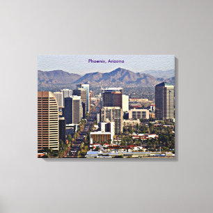 Blick auf die Innenstadt von Phoenix, Arizona Leinwanddruck