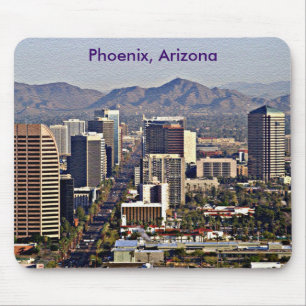 Blick auf die Innenstadt von Phoenix, Arizona Mousepad