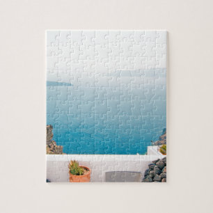 Blick auf die Insel Santorin