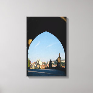 Blick auf die Karlsbrücke in Prag Leinwanddruck
