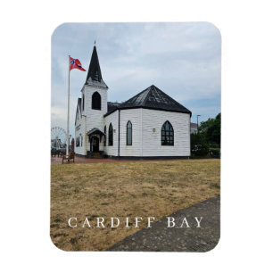 Blick auf die Kirche Cardiff Bay Kühlschrankmagnet Magnet