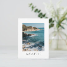 Blick auf die Küste des Dorfes Kassiopi, Korfu