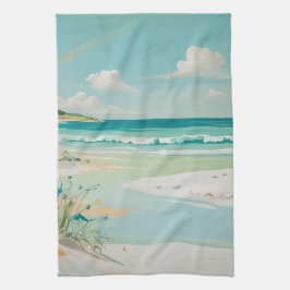 Blick auf die Küste Geschirrtuch