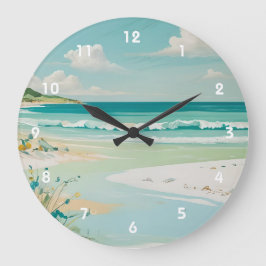 Blick auf die Küste Große Wanduhr