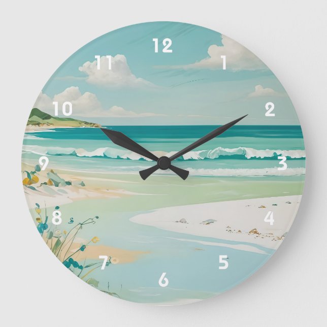 Blick auf die Küste Große Wanduhr (Vorderseite)