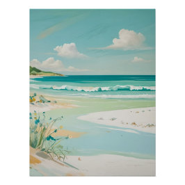 Blick auf die Küste Poster