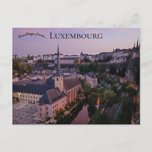 Blick auf die luxemburgische Stadt Luxemburg Postk Postkarte (Vorderseite)
