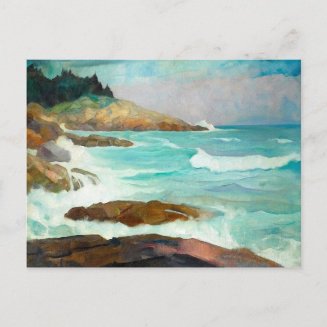 Blick auf die Maine Coast von Newell Convers Wyeth Postkarte (Vorderseite)