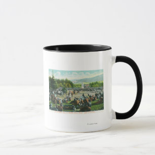 Blick auf die Menschenmengen im Golden Gate Park i Tasse