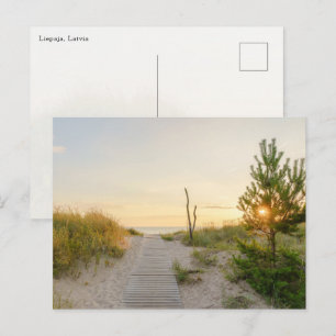 Blick auf die Ostsee in Liepaja, Lettland Postkarte