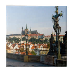 Blick auf die Prager Burg von der Karlsbrücke, Tsc Fliese