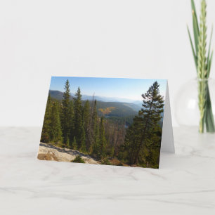 Blick auf die Rocky Mountains im frühen Herbst Karte